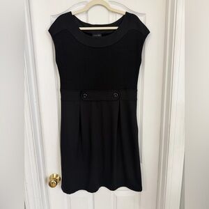 Spense Black Cap Sleeve Mini Dress